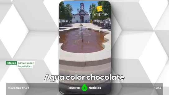 El curioso fenómeno de Lora del Río: el agua sale color chocolate El curioso fenómeno de Lora del Río: el agua sale color chocolate