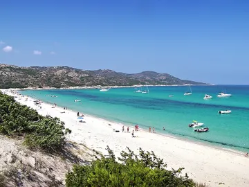 Playa de Saleccia, en Córcega Playa de Saleccia, en Córcega