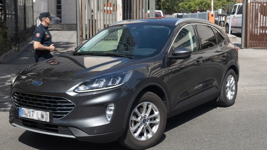 Un coche sale de los juzgados de Plaza de Castilla, a 5 de julio de 2024, en Madrid (España).  Un coche sale de los juzgados de Plaza de Castilla, a 5 de julio de 2024, en Madrid (España).