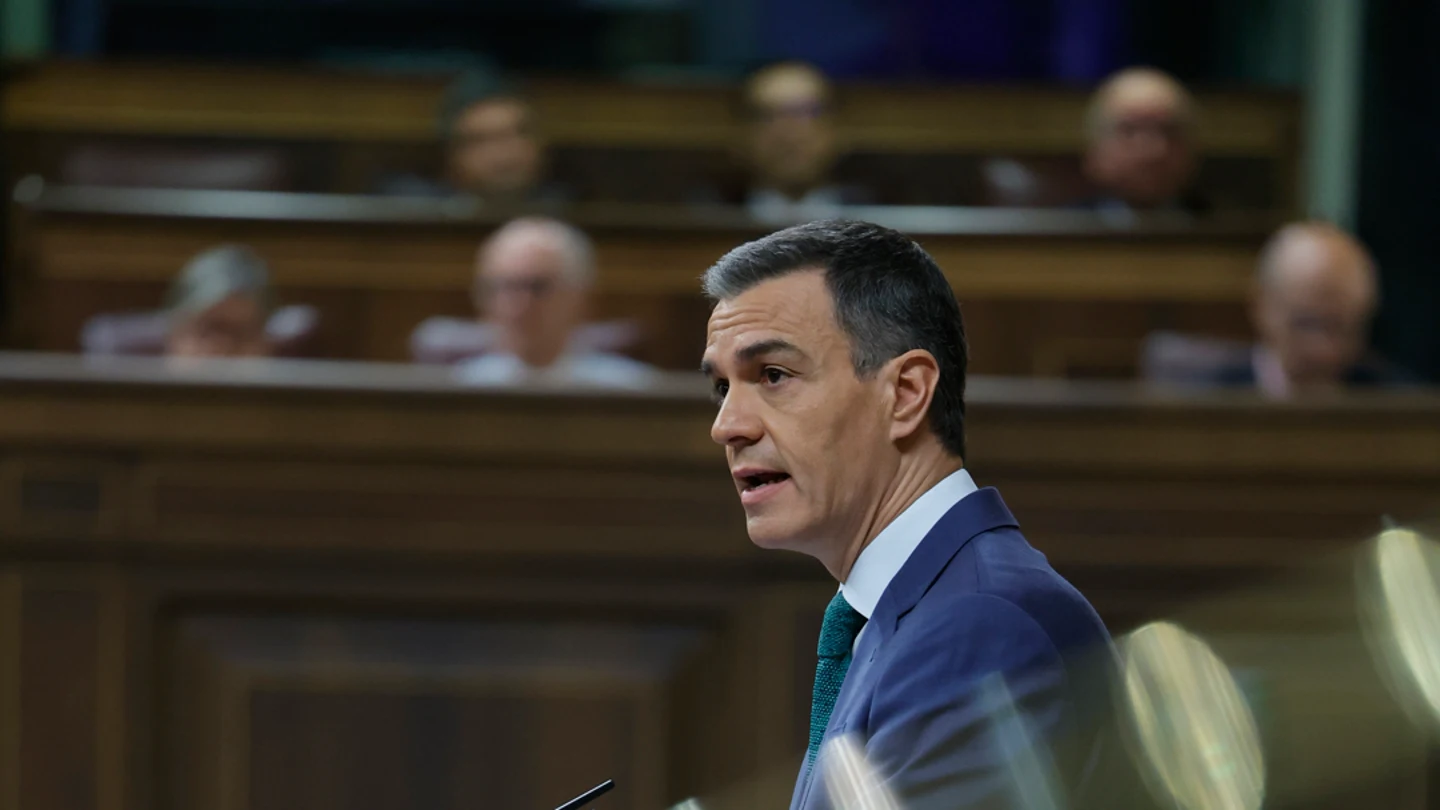 El presidente del Gobierno, Pedro Sánchez, durante su comparecencia El presidente del Gobierno, Pedro Sánchez, durante su comparecencia/ EFE/ Zipi Aragon