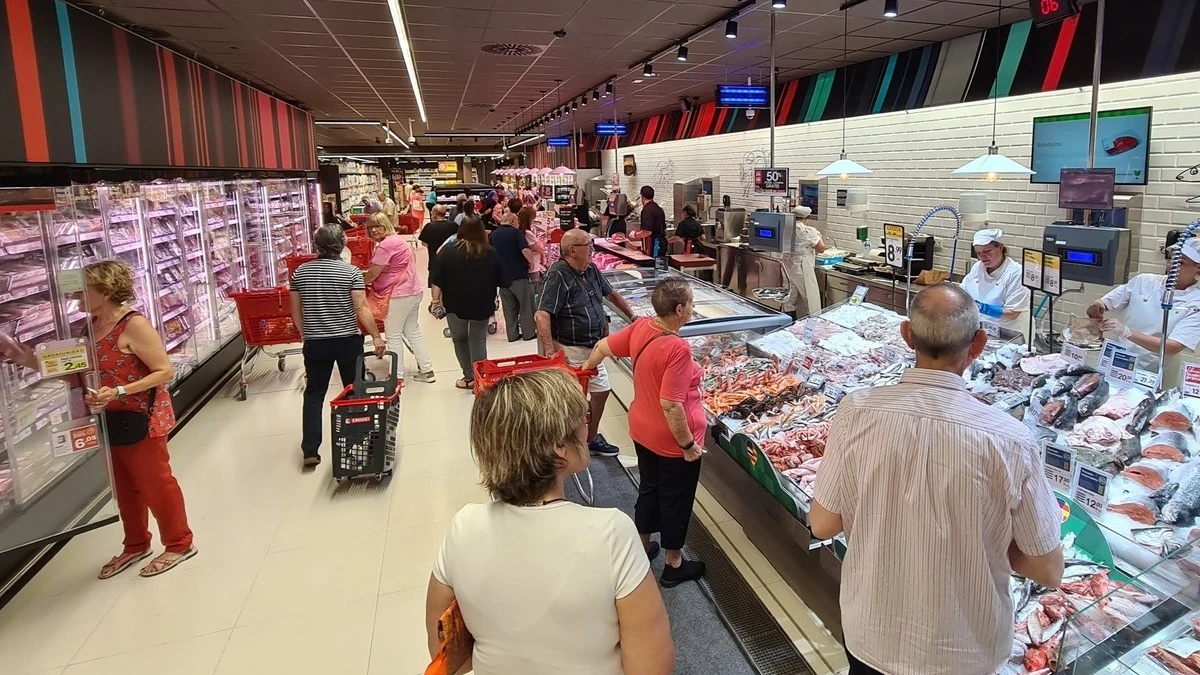 Foto de archivo de un supermercado.