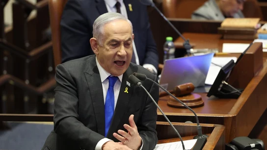 El primer ministro israelí, Benjamin Netanyahu, en el Parlamento de Israel El primer ministro israelí, Benjamin Netanyahu, en el Parlamento de Israel