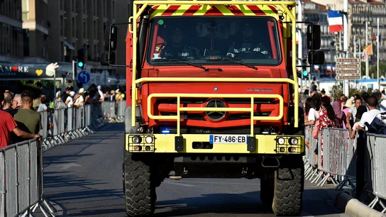 Un camión de los Bomberos de Francia en una imagen de archivo. Un camión de los Bomberos de Francia en una imagen de archivo.