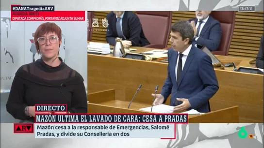 Àgueda Mico (Compromís) insta al PP a relevar a Mazón: "Feijóo tiene que dar un paso adelante y destituirle" Àgueda Mico (Compromís) insta al PP a relevar a Mazón: "Feijóo tiene que dar un paso adelante y destituirle"