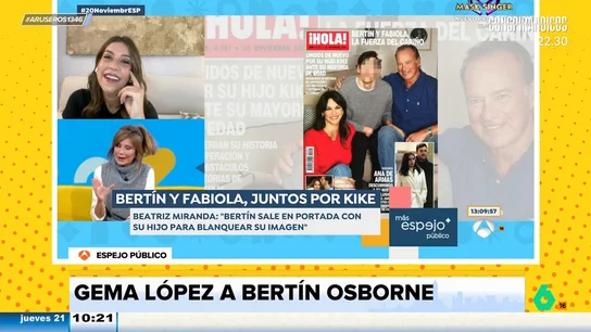 El dardo de Gema López a Bertín Osborne tras decir que su hijo mira a las mujeres como él: "Háztelo mirar" El dardo de Gema López a Bertín Osborne tras decir que su hijo mira a las mujeres como él: "Háztelo mirar"