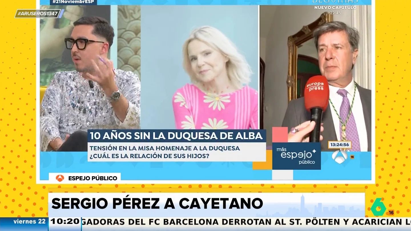 Sergio Pérez, contra Cayetano Martínez de Irujo: "¡Flaco favor haces a la memoria de tu madre!" Sergio Pérez, contra Cayetano Martínez de Irujo: "¡Flaco favor haces a la memoria de tu madre!"