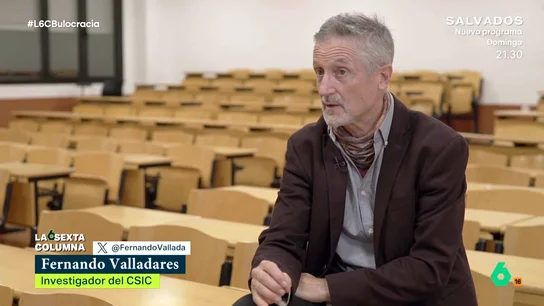 El "cóctel" de Fernando Valladares para rebatir a un negacionista: paciencia, esperanza, humor y "apocalipsis" laSexta Columna presencia en este vídeo una de las clases de 'combate negacionista avanzado' del investigador del CSIC Fernando Valladares, donde enseña a sus alumnos a rebatir los bulos, a veces surrealistas, contra el cambio climático.