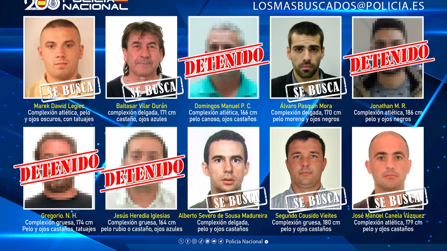 Detenido el asesino de Talavera, uno de los fugitivos más buscados por la Policía Imagen del cartel de los fugitivos más buscados por la Policía