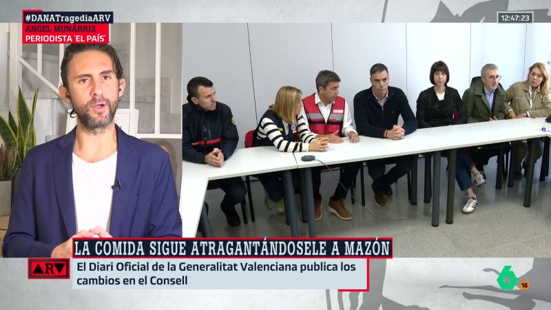 Munárriz reflexiona sobre la situación de Mazón: "Él quiere huir, pero la comida lo va a perseguir"