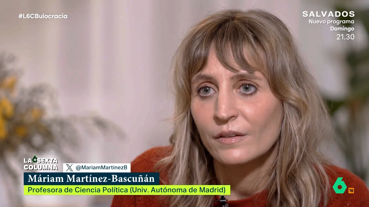 Martínez-Bascuñán, sobre el peso de la extrema derecha en la Comisión Europea: "Se está preparando el terreno para Trump" laSexta Columna analiza con la profesora Máriam Martínez-Bascuñán y el científico Fernando Valladares cómo la 'conquista' de la extrema derecha de las instituciones europeas y el regreso de Trump a la Casa Blanca podría poner en jaque a la ciencia.