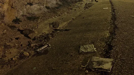 Imagen del kilómetro 0,5 de la carretera ME-14 donde seis personas, cuatro de ellas menores, han muerto este sábado en un accidente. Imagen del kilómetro 0,5 de la carretera ME-14 donde seis personas, cuatro de ellas menores, han muerto este sábado en un accidente.