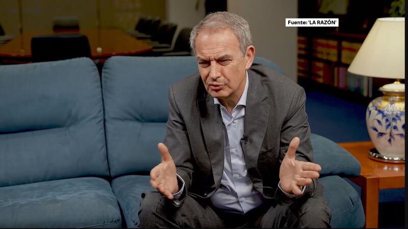 El expresidente del Gobierno, José Luis Rodríguez Zapatero, durante su entrevista en 'La Razón'.