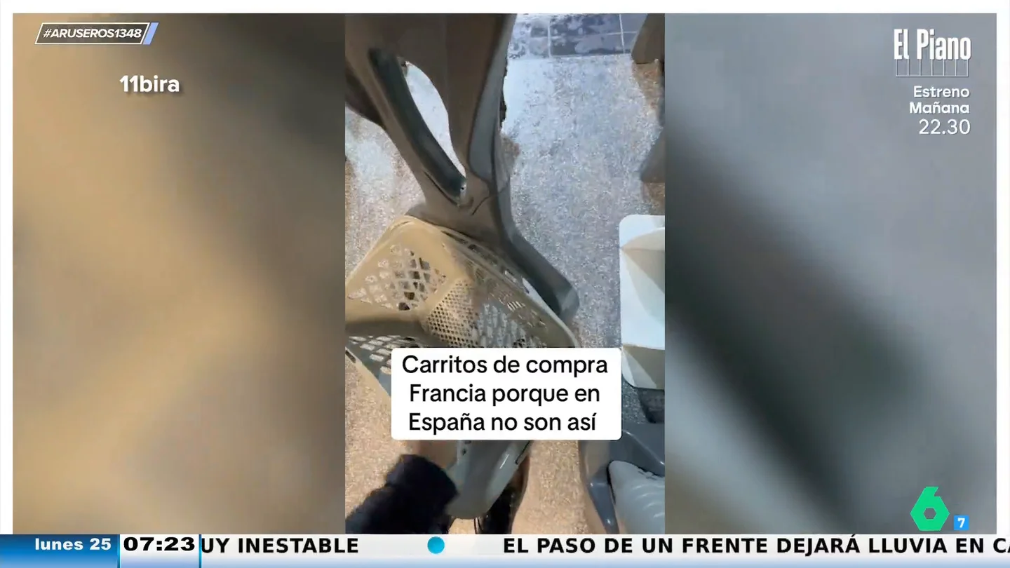 Una tiktoker española muestra cómo son los carros de la compra en Francia: "Espérate que hace falta un máster" Una tiktoker española muestra cómo son los carros de la compra en Francia: "Espérate que hace falta un máster"