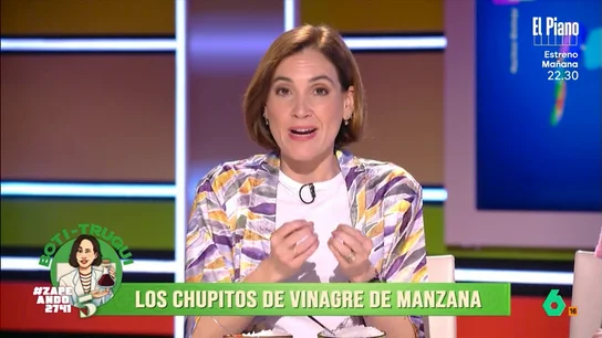 ¿Es saludable tomar chupitos de vinagre de manzana antes de comer?: Boticaria García desvela si este mito es real La farmacéutica analiza esta nueva moda que, según dicen, es buena para reducir los picos de azúcar en sangre. Boticaria explica qué hay de cierto en esa afirmación y qué efectos puede tener tomar ese producto.