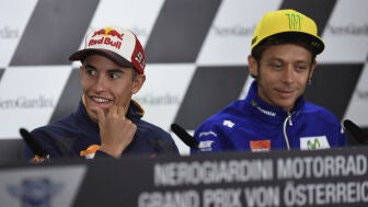 Marc M&aacute;rquez y Valentino Rossi