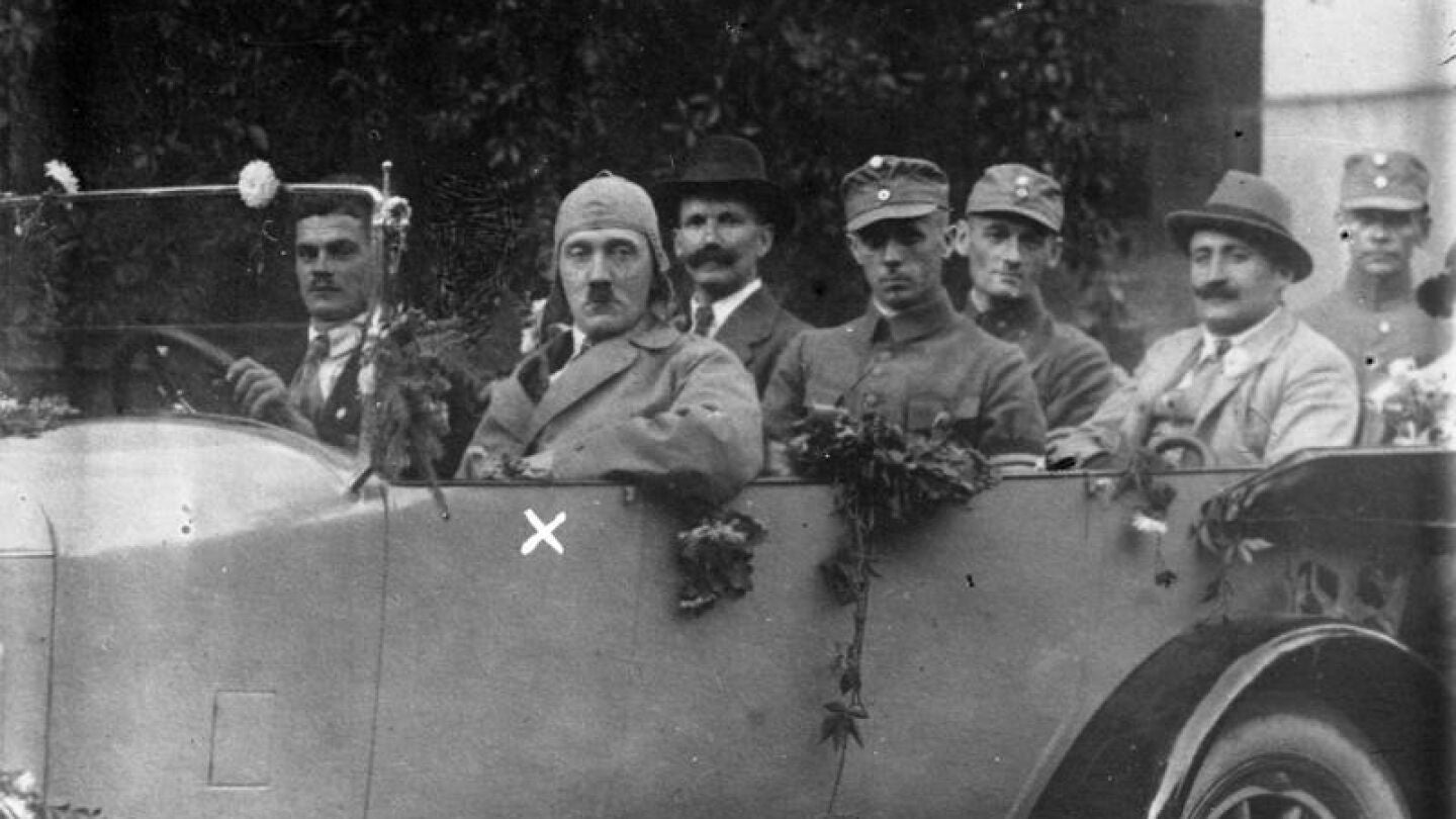 Hitler and entourage at propagandatour &ndash; 1923