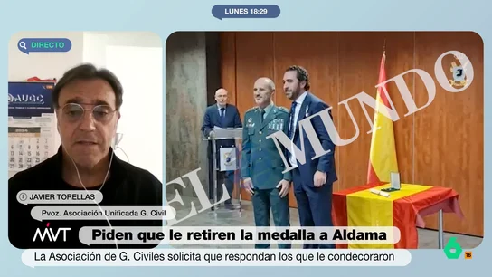 El portavoz de la AUGC, sobre la medalla a Aldama: "No hay recompensa económica que nosotros sepamos, pero hoy en día los sobres vuelan" El portavoz de la AUGC, sobre la medalla a Aldama: "No hay recompensa económica que nosotros sepamos, pero hoy en día los sobres vuelan"