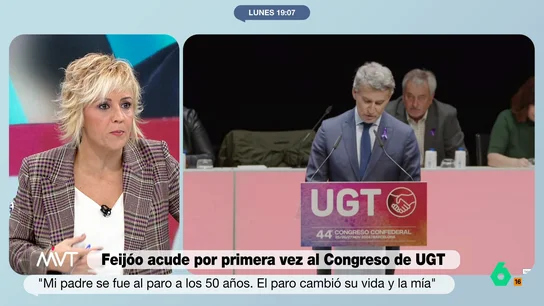 Cristina Pardo, sobre el padre de Feijóo y el paro a los 50 años "No debe ser tan raro que haya gente a la que echan del mercado laboral a una edad en la que tú pensabas que te quedaban 10 o 15 años", comenta Cristina Pardo en este vídeo, tras oír a Feijóo contar cómo su padre se fue al paro a los 50 años.