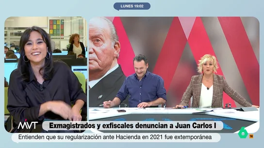 El directo de Conchi Gil en el que le cuesta "mantener el aire" porque le habían pillado "merendando": "Perdón" La risa de Conchi Gil cuando le pillan "merendando": "Me está costando mantener el aire"