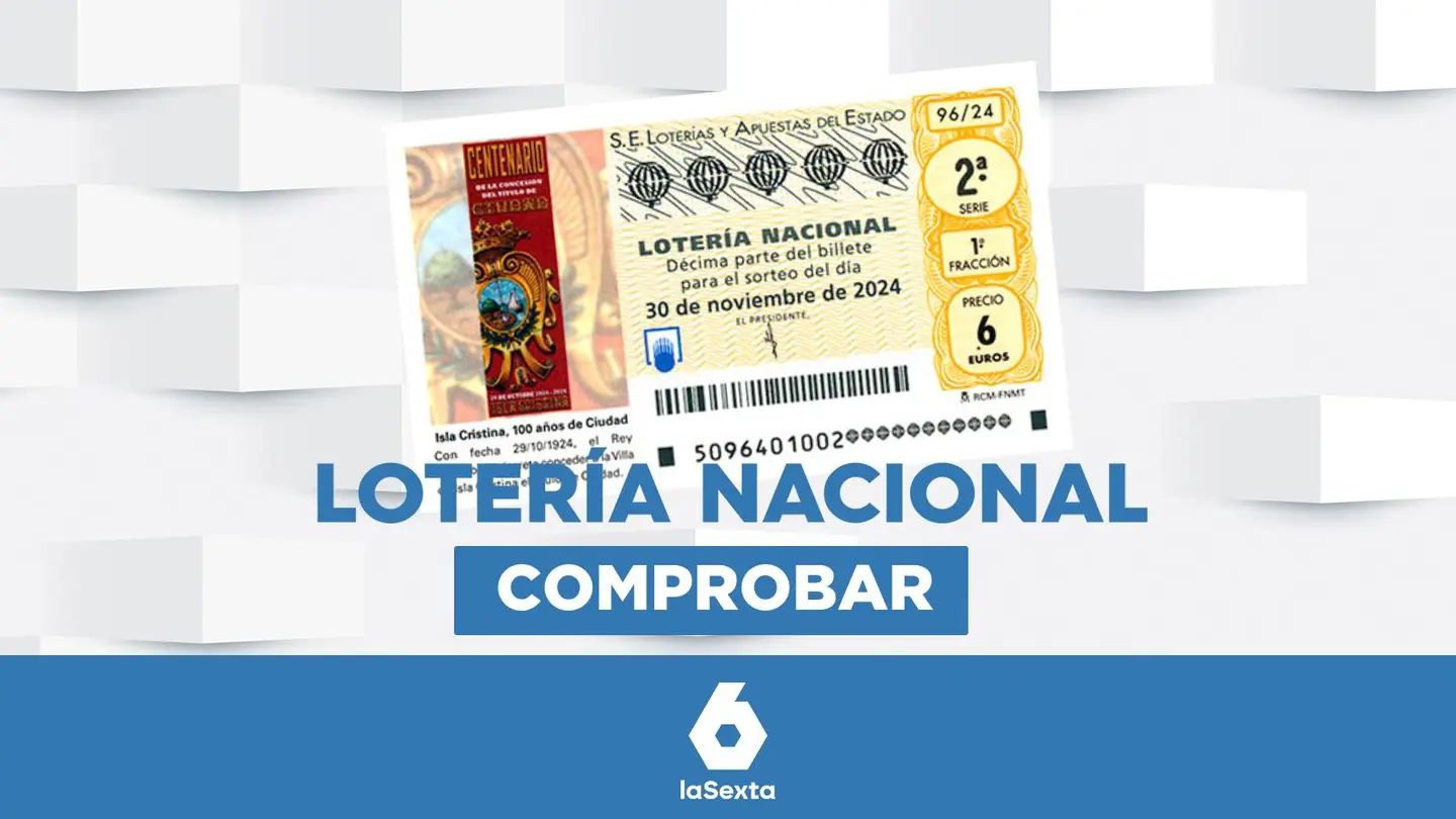 Lotería Nacional | Comprobar el resultado del sorteo de hoy, sábado 23 de noviembre de 2024 Lotería Nacional | Comprobar el resultado del sorteo de hoy, sábado 23 de noviembre de 2024