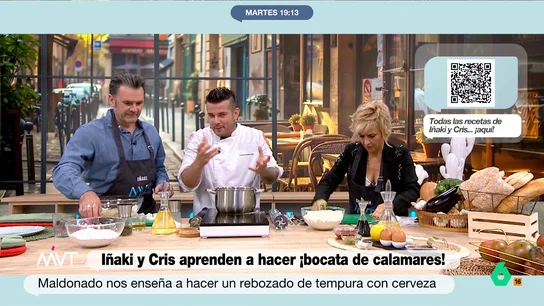 ¿Cómo podemos conseguir una fritura perfecta?: el chef Carlos Maldonado da varios consejos y opina sobre la Air Fryer Uno de los pasos más importantes de la receta que han aprendido Iñaki López y Cristina Pardo es freír los calamares. Para conseguir el mejor resultado el chef da dos consejos muy sencillos. Descúbrelos en el vídeo principal.