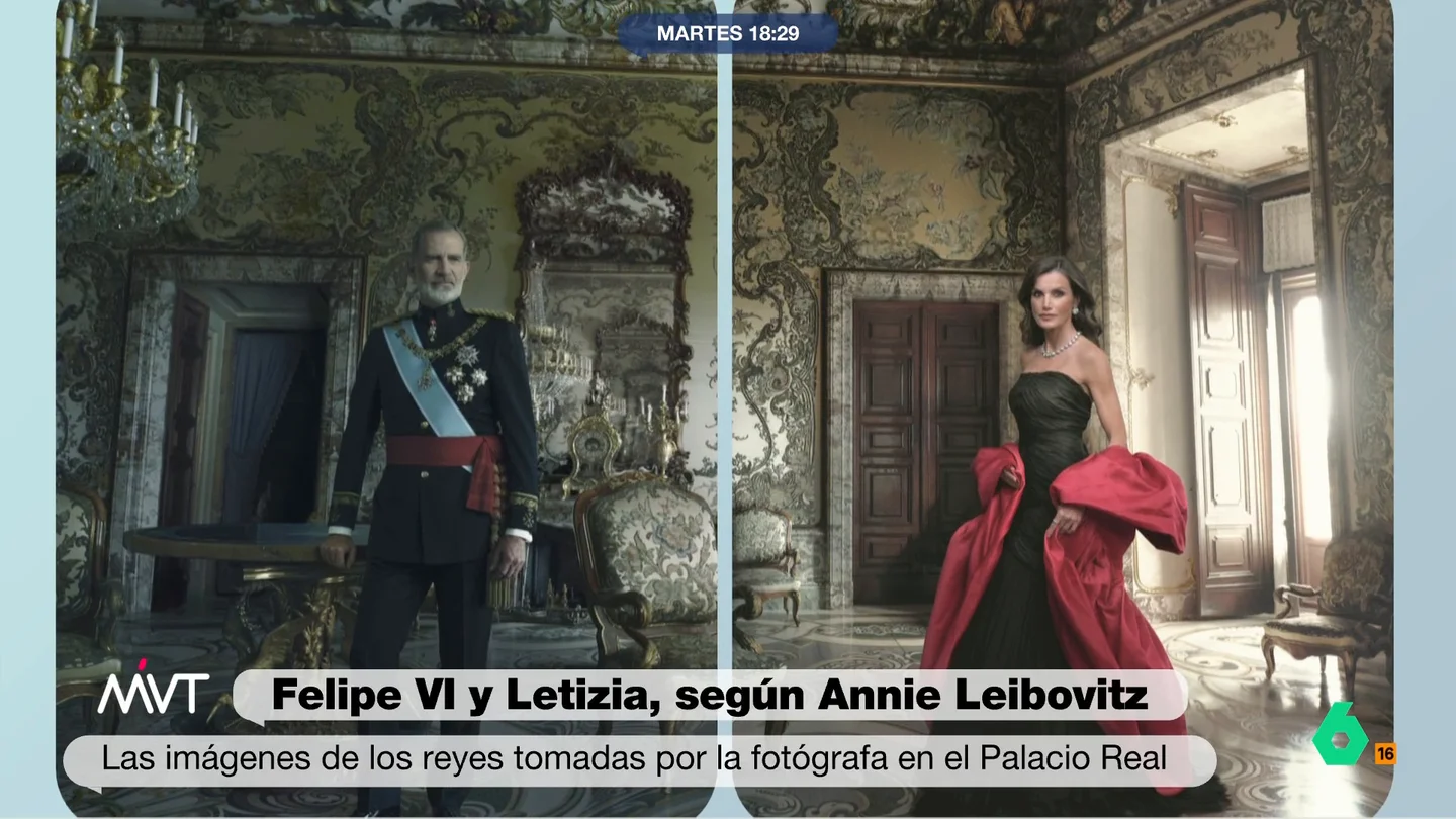 Iñaki López, sobre el Banco de España como "marchante" de las fotos de los reyes: "Ponemos nosotros la panoja y compran cosas" "Los reyes como no los hemos visto nunca", comenta Marina Valdés, que en este vídeo analiza las fotos de Annie Leibovitz a los reyes Felipe VI y Letizia. "Por fin una foto decente para los christmas", reacciona Iñaki López.