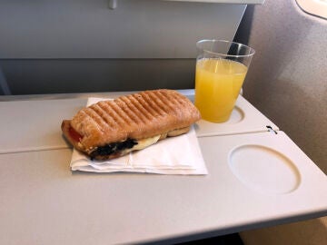 Comida en el avión