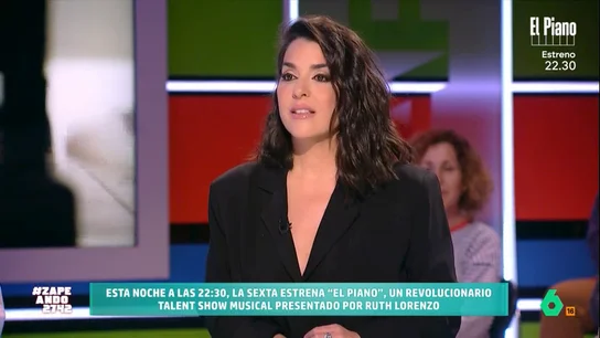 Así define Ruth Lorenzo el nuevo programa de laSexta, El Piano: "Es el anti talent show" La artista está acompañada por Mika y Pablo López, que son los encargados de valorar a los pianistas que se animan a participar y, además, compartir su historia personal y su pasión por este instrumento.