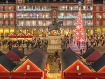 Plaza Mayor de Madrid en Navidad