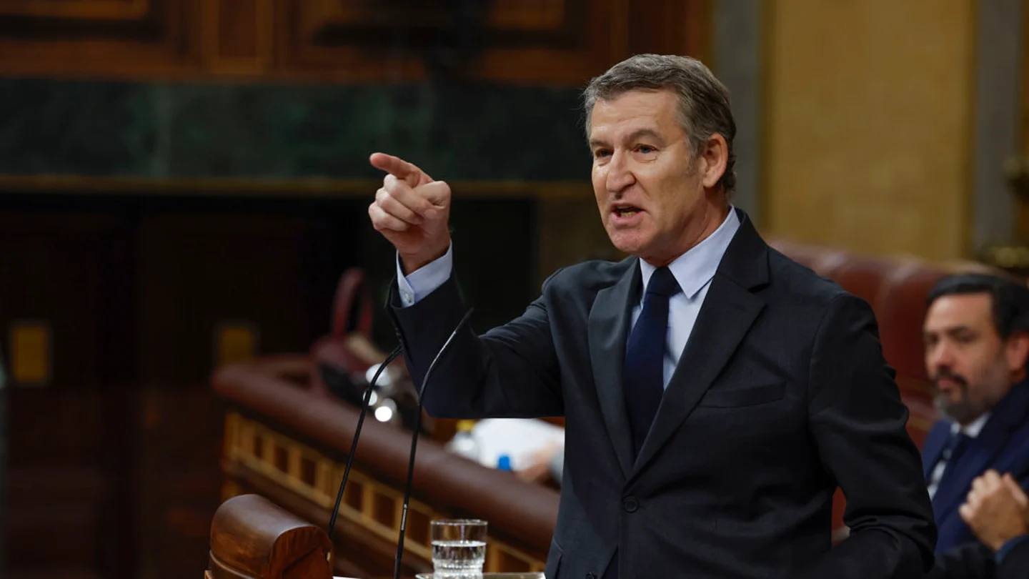 Alberto Núñez Feijóo, durante su respuesta a Pedro Sánchez en el Congreso Alberto Núñez Feijóo, durante su respuesta a Pedro Sánchez en el Congreso/ EFE/ JJ Guillén
