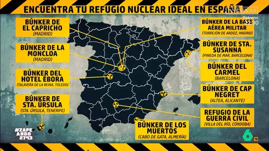 De Madrid a Cabo de Gata: Zapeando muestra todos los búnkeres que existen en España De Madrid a Cabo de Gata: Zapeando muestra todos los búnkeres que existen en España