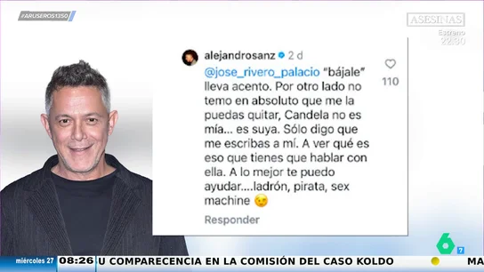 Alejandro Sanz, a los que comentan a Candela Márquez en Instagram: "Qué es eso que tienes que hablar con ella" Alejandro Sanz, a los que comentan a Candela Márquez en Instagram: "Qué es eso que tienes que hablar con ella"