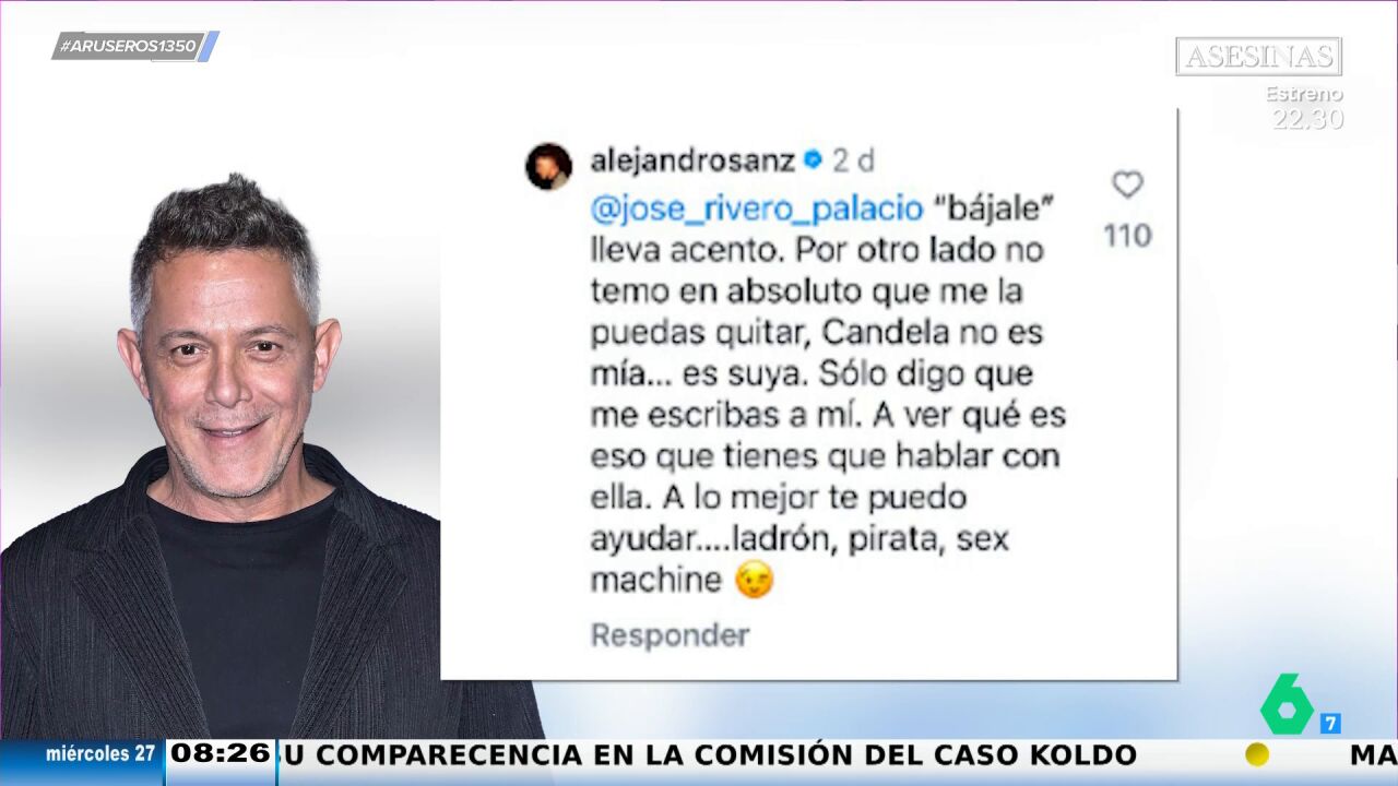 Alejandro Sanz, A Los Que Comentan A Candela Márquez En Instagram: "Qué ...