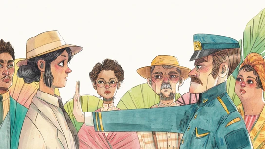 ilustración de Esther Gili incluida en 'Los pantalones de Luisa' ilustración de Esther Gili incluida en 'Los pantalones de Luisa'