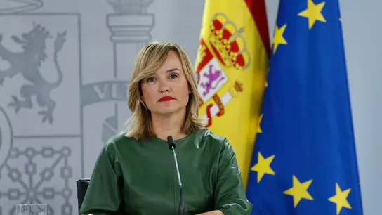 La ministra portavoz del Gobierno, Pilar Alegría, en la rueda de prensa posterior tras el Consejo de Ministros de este jueves. La ministra portavoz del Gobierno, Pilar Alegría, en la rueda de prensa posterior tras el Consejo de Ministros de este jueves.