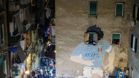 Mural de Diego Armando Maradona en Nápoles