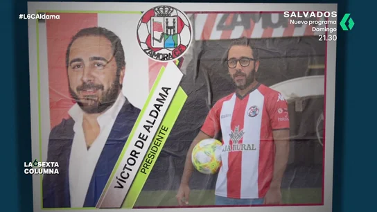 Un cromo de Víctor de Aldama con la camiseta del Zamora Un cromo de Víctor de Aldama con la camiseta del Zamora