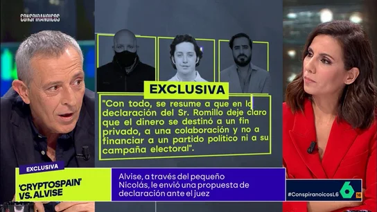 Ángel Campos advierte sobre la propuesta de declaración de Alvise a CryptoSpain para librarse de la imputación Ángel Campos advierte sobre la propuesta de declaración de Alvise a CryptoSpain para librarse de la imputación