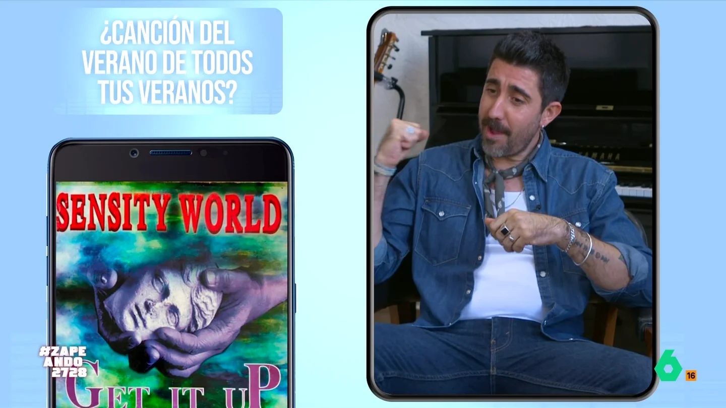 Álex Ubago desvela las canciones favoritas de su 'playlist': desde Elton John al clásico techno 'Get It Up' ¿Cuál es la canción de su vida para Álex Ubago? ¿Y la mejor de todos los veranos? ¿Qué escucha para conducir? ¿Y para cocinar? Las respuestas del músico a estas y otras cuestiones, en este vídeo de Zapeando.