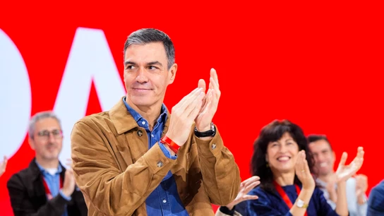 El presidente del Gobierno de España, Pedro Sánchez, durante la inauguración del 41º Congreso Federal del PSOE. El presidente del Gobierno de España, Pedro Sánchez, durante la inauguración del 41º Congreso Federal del PSOE.