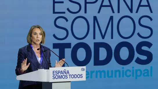 La secretaria general del PP, Cuca Gamarra, interviene en la XXVII Intermunicipal del PP que se celebra este sábado en Valladolid. La secretaria general del PP, Cuca Gamarra, interviene en la XXVII Intermunicipal del PP que se celebra este sábado en Valladolid.