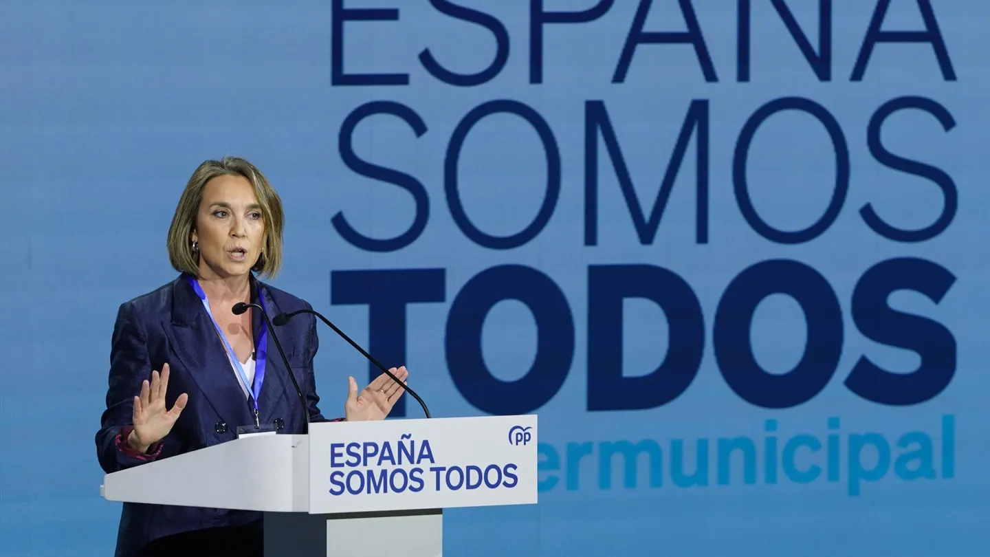 La secretaria general del PP, Cuca Gamarra, interviene en la XXVII Intermunicipal del PP que se celebra este sábado en Valladolid. La secretaria general del PP, Cuca Gamarra, interviene en la XXVII Intermunicipal del PP que se celebra este sábado en Valladolid.