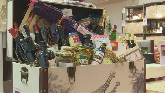 Una cesta de Navidad Una cesta de Navidad