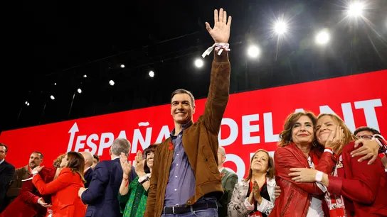El presidente del Gobierno, Pedro Sánchez, durante la clausura del 41º Congreso Federal del PSOE. El presidente del Gobierno, Pedro Sánchez, durante la clausura del 41º Congreso Federal del PSOE.