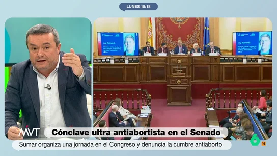 Chema Crespo responde a los ultras antiabortistas del Senado: "Matar a homosexuales no es defender el derecho a la vida" "Me inquieto y hasta tengo miedo cuando veo a la extrema derecha en sus manifestaciones referidas a derechos fundamentales, de las mujeres, al derecho a la vida", comenta Chema Crespo en este vídeo.