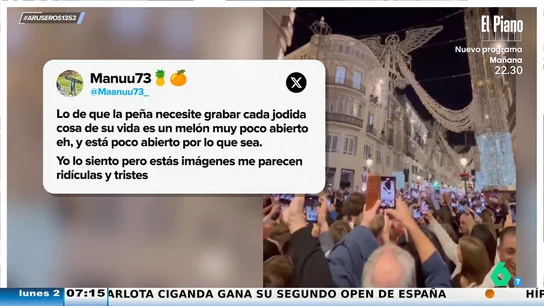Debate en redes sobre la obsesión de la gente con grabar y fotografiar todo:"Me parece ridículo y triste" Debate en redes sobre la obsesión de la gente con grabar y fotografiar todo:"Me parece ridículo y triste"