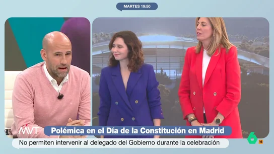 Gonzalo Miró, sobre Ayuso: "Su política es macarra, mentirosa, chulesca, permanentemente insultante y le funciona" En este vídeo, Gonzalo Miró critica duramente la política de Isabel Díaz Ayuso después de apoderarse del acto para celebrar el Día de la Constitución en Madrid e impedir la intervención del delegado de Gobierno.