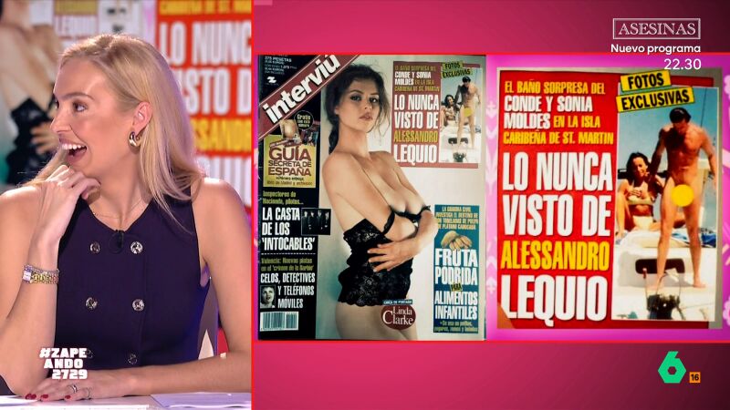 "¡Es que se le ve!": Isabel Forner reacciona a las fotos de Alessandro Lecquio desnudo en 1999