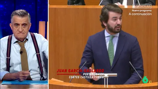 Wyoming, tras las críticas de García-Gallardo al PSOE: "Antes no tenía funciones y ahora solo una: odiar a los socialistas" "Parece que alguien se ha venido un poco arriba con la victoria de Trump y el auge de la extrema derecha en Europa", afirma el presentador de El Intermedio.