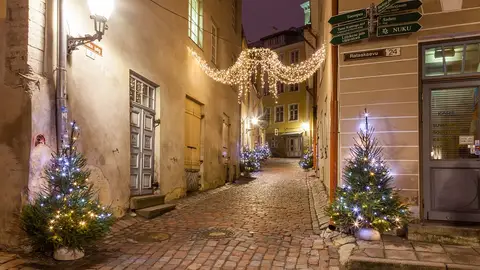 Calles de Tallin en Navidad Calles de Tallin en Navidad